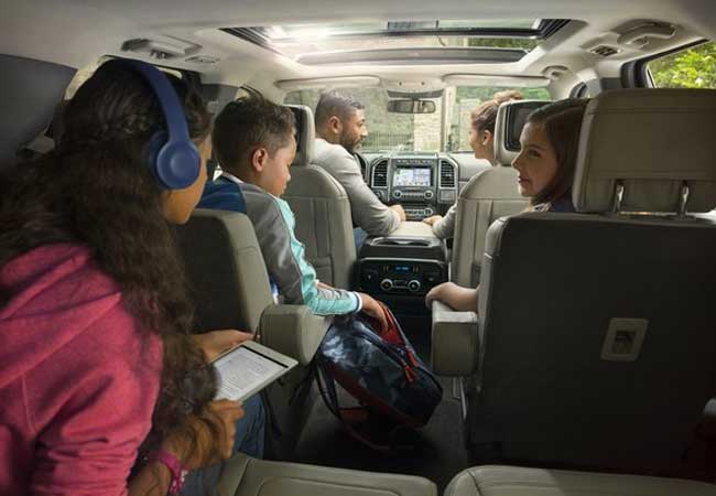 Family Inside Van