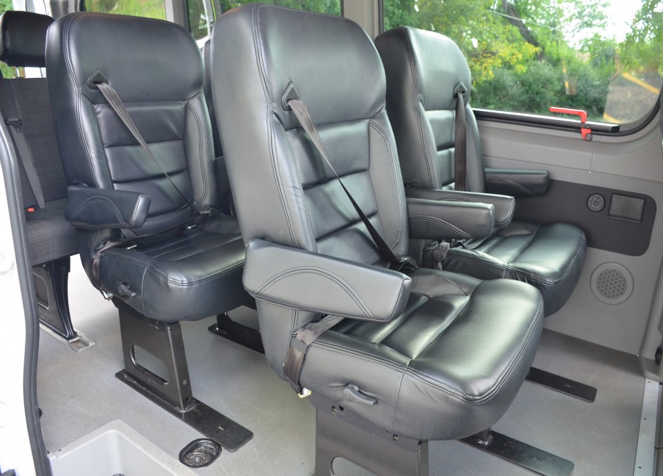 View Comfort Seating Inside Van
