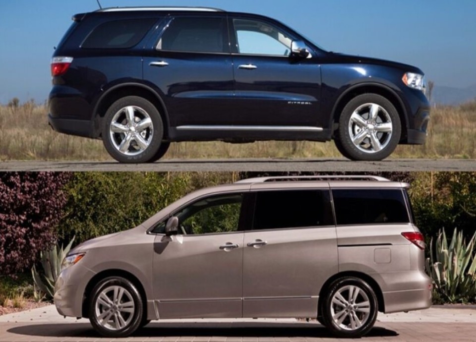 10 passenger vans vs. SUVs