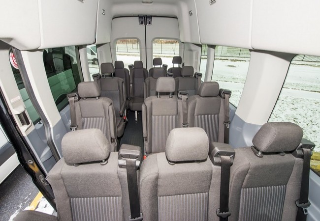 Top View of Showing full Seating inside Van
